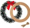 10 Pieces Large Hanging Round Wreath frame 12Inch Cardboard Wreath Rings for DIY Crafts Paper Round Circle Hanging Ornaments Decorations with Hole Twine for Decor